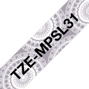 Brother TZE-MPSL31 label-making tape Black on silver