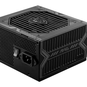 MSI MAG A650BN UK PSU '650W, 80 Plus Bronze certified, 12V Single-Rail, DC-to-DC Circuit, 120mm Fan, Non-Modular, Sleeved Cables, ATX Power Supply Unit, UK Powercord, Black'