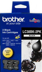 Brother LC38BK2PK ink cartridge 2 pc(s) Original Photo black