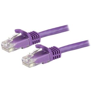 StarTech.com 7.5m CAT6 Ethernet Cable - Purple CAT 6 Gigabit Ethernet Wire -250MHz 100W PoE RJ45 UTP Network/Patch Cord Snagless w/Strain Relief Individually Tested