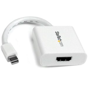 StarTech.com Mini DisplayPort to HDMI Adapter - mDP to HDMI Video Converter - 1080p - Mini DP or Thunderbolt 1/2 Mac/PC to HDMI Monitor/Display/TV - Passive mDP 1.2 to HDMI Dongle - White