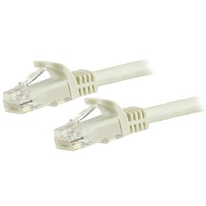 StarTech.com 3m CAT6 Ethernet Cable - White CAT 6 Gigabit Ethernet Wire -250MHz 100W PoE RJ45 UTP Network/Patch Cord Snagless w/Strain Relief Individually Tested