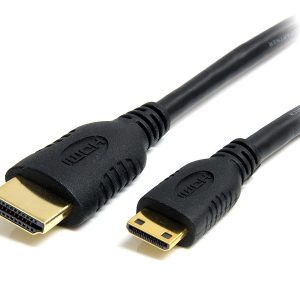 StarTech.com 1m Mini HDMI to HDMI Cable with Ethernet - 4K 30Hz High Speed Mini HDMI to HDMI Adapter Cable - Mini HDMI Type-C Device to HDMI Monitor/Display - Durable Video Converter Cord