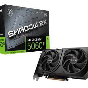 MSI GEFORCE RTX 5060 TI 8G SHADOW 2X OC PLUS graphics card NVIDIA 8 GB GDDR7