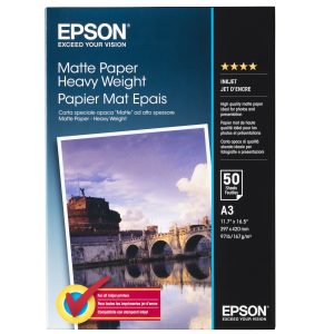 Epson Matte Paper Heavy Weight, DIN A3, 167g/m², 50 Sheets