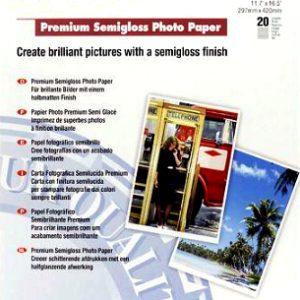 Epson Premium Semigloss Photo Paper, DIN A3, 251g/m², 20 Sheets