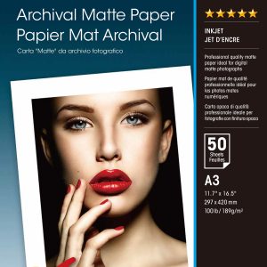 Epson Archival Matte Paper, DIN A3, 189g/m², 50 Sheets