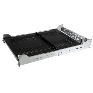 StarTech.com 2U Vented Sliding Server Rack Shelf w/ Cable Management Arm - 27.6 to 31.6in Adjustable Mounting Depth - 125lb - 19” Server Tray Shelf for Equipment Rack - 24in Deep