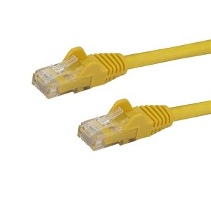 StarTech.com 50cm CAT6 Ethernet Cable - Yellow CAT 6 Gigabit Ethernet Wire -250MHz 100W PoE RJ45 UTP Network/Patch Cord Snagless w/Strain Relief Individually Tested