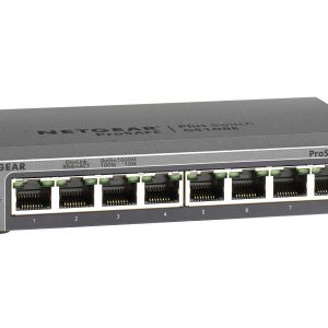 NETGEAR GS108E Managed Gigabit Ethernet (10/100/1000) Black