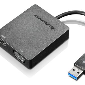 Lenovo Universal USB 3.0 to VGA/HDMI USB graphics adapter Black