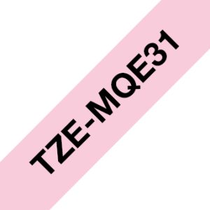 Brother TZEMQE31 label-making tape Black on pink TZe