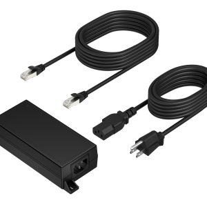 HP Poly PoE++ 65W 2.5G Adapter with 3.66m CAT6A Cable and Power Cord Black