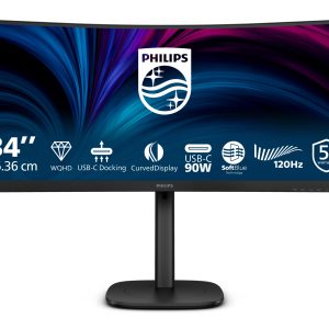 Philips 3000 series 34B2U3600C/75 computer monitor 86.4 cm (34") 3440 x 1440 pixels Wide Quad HD LCD Black
