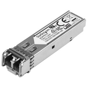 StarTech.com Gigabit Fiber 1000Base-SX SFP Transceiver Module - HP 3CSFP91 Compatible - MM LC - 550m~HPE 3CSFP91 Compatible SFP Module - 1000BASE-SX - 1GbE Multi Mode Fiber Optic Transceiver - 1GE Gigabit Ethernet SFP - LC 550m - 850nm - DDM HPE 3812, 3824, 3848