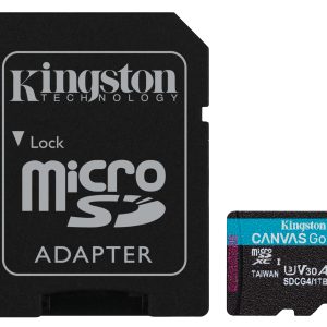 Kingston Technology 1TB microSDXC Canvas Go Plus Gen4 200MB/s A2 U3 V30 Card + Adapter