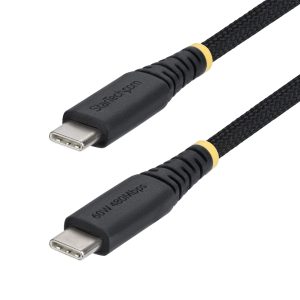 StarTech.com 3m (10ft) USB-C Charging Cable, 60W (3A) PD, Dual-Layer Braided Nylon/TPE Jacket, Rugged USB C Charging Cord, USB 2.0 Laptop Charger Cable