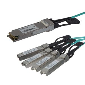 StarTech.com AOC Breakout Cable for Cisco QSFP-4X10G-AOC5M - 5m/16.4ft 40G 1x QSFP+ to 4x SFP+ AOC Cable - 40GbE QSFP+ Active Optical Fiber - 40Gbps QSFP Plus/Transceiver Module Breakout Cable - C9300 C3850 (QSFP4X10GAO5)~AOC Breakout Cable for Cisco QSFP-4X10G-AOC5M - 5m/16.4ft 40G 1x QSFP+ to 4x SFP+ AOC Cable - 40GbE QSFP+ Active Optical Fiber - 40Gbps QSFP Plus/Transceiver Module Breakout Cable - C9300 C3850
