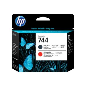 HP 744 Matte Black/Chromatic Red DesignJet Printhead