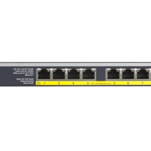 NETGEAR GS108LP Unmanaged Gigabit Ethernet (10/100/1000) Power over Ethernet (PoE) 1U Black, Grey