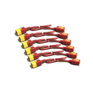 APC Power Cord Kit (6 EA), Locking, C19 TO C20, 1.2M (4FT), Red