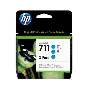 HP 711 3-pack 29-ml Cyan DesignJet Ink Cartridges