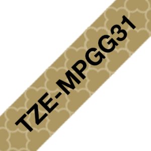 Brother TZE-MPGG31 label-making tape Black on gold