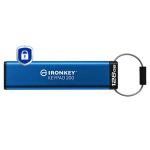 Kingston Technology IronKey 128GB Keypad 200, FIPS 140-3 Lvl 3 AES-256 Hardware Encrypted