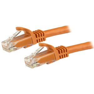 StarTech.com 1.5m CAT6 Ethernet Cable - Orange CAT 6 Gigabit Ethernet Wire -250MHz 100W PoE RJ45 UTP Network/Patch Cord Snagless w/Strain Relief Individually Tested