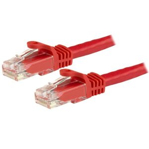 StarTech.com 1.5m CAT6 Ethernet Cable - Red CAT 6 Gigabit Ethernet Wire -250MHz 100W PoE RJ45 UTP Network/Patch Cord Snagless w/Strain Relief Individually Tested