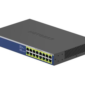 NETGEAR GS516PP Unmanaged Gigabit Ethernet (10/100/1000) Power over Ethernet (PoE) 1U Blue, Grey