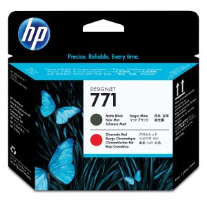 HP 771 Matte Black/Chromatic Red DesignJet Printhead