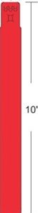 Zebra 10012712-1 printer label Red Self-adhesive printer label