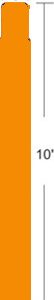 Zebra 10012712-6 printer label Orange Self-adhesive printer label
