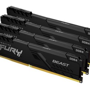 Kingston Technology FURY Beast 128GB 3200MT/s DDR4 CL16 DIMM (Kit of 4) Black