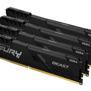 Kingston Technology FURY Beast 128GB 3600MT/s DDR4 CL18 DIMM (Kit of 4) Black