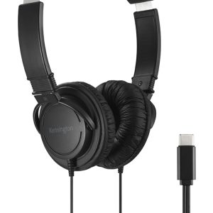 Kensington K97456WW headphones/headset Wired Head-band Calls/Music USB Type-C Black