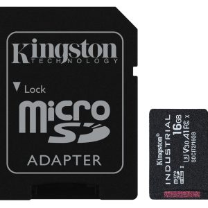 Kingston Technology 16GB microSDHC Industrial C10 A1 pSLC Card + SD Adapter