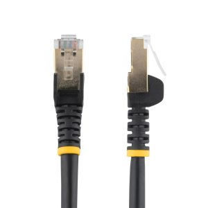 StarTech.com 0.50m CAT6a Ethernet Cable - 10 Gigabit Shielded Snagless RJ45 100W PoE Patch Cord - 10GbE STP Network Cable w/Strain Relief - Black Individually Tested/Wiring is UL Certified/TIA