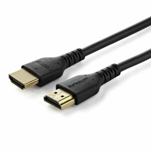 StarTech.com 5ft (1.5m) Slim HDMI 2.0 Cable, Flexible Premium Certified HDMI Cord with Ethernet, UHD 4K 60Hz HDR10, Durable Aramid Fiber Design with TPE Jacket