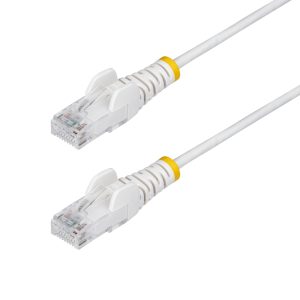 StarTech.com 10m White Slim CAT6 Ethernet Cable, Snagless, 100W PoE, UTP, LSZH, 28AWG Pure Bare Copper Wire, Slim RJ45 Network Patch Cord w/Strain Reliefs, Individually Tested